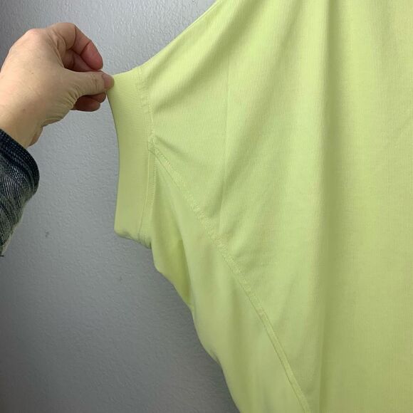 Chico's Pastel Yellow Dolman Short Sleeves Pullover Drapey Blouse Top Size L - Picture 3 of 7